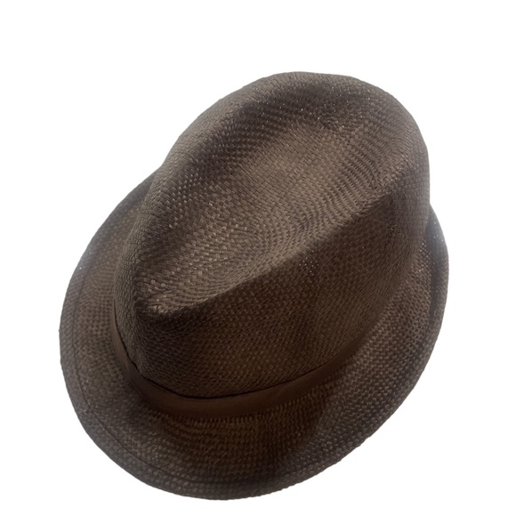 Nine West chocolate brown Fedora, hat,New - Picture 3 of 6